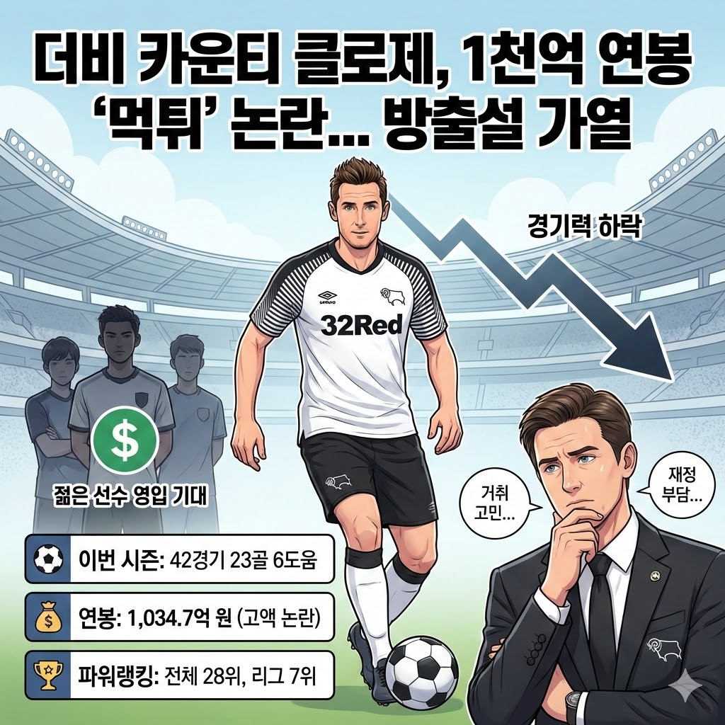 클로제 방출설, [1034억] 연봉 값 못하나